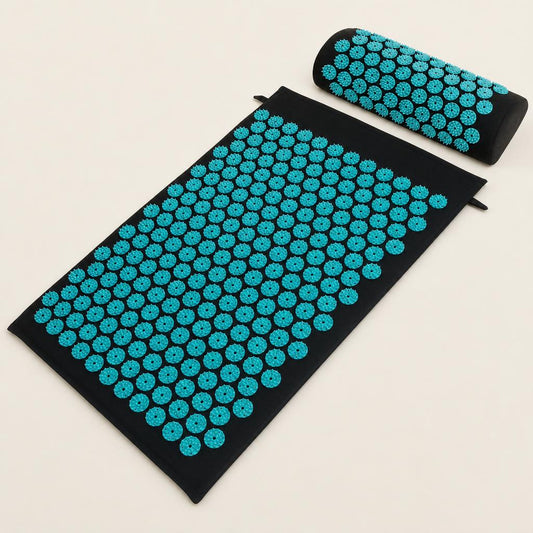 KaeloMat Aqua - esterilla de acupresión negra con turquesa
